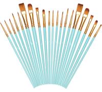 Pinceau De Peinture ¿¿ L'huile,20pcs Pinceaux De Peinture Peinture Acrylique,Brosse De Peinture,Cadeaux Anniversaire Pour D¿¿Butant Artiste Enfant
