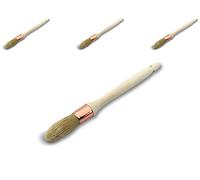 Pinceau de pouce à rechampir | Brosse ronde soie blanche |Lotde 3 | Ø 21 mm | Peinture rénovation volets moulure plinthe angle persienne | Kibros 371D21_2cx3