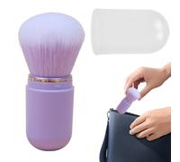Pinceau de rétractable, brosse de voyage portable avec couvercle pour fond de teint, blush, poudre bronzante et poudre, design compact doux pour application de beauté en déplacement