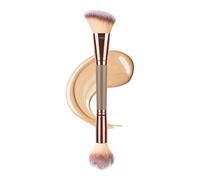 Pinceau de Teint Liquide - Outil de beauté double embout - Pinceau Arrondi et Biseauté pour Correcteur Poudre - Visage Joues Poudre Bronzante Blush Enlumineur