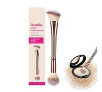 Pinceau Double Extrémité pour le Maquillage,Double Embout pour Estomper | Pinceau à Blush,pour les Liquides, les Poudres, les Crèmes, l'Estompage du Visage et des Joues, Femmes et Filles