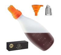 Pinceau en silicone avec distributeur [solution 2 en 1] | Pinceau à barbecue/pinceau à pâtisserie pour un revêtement rapide & sans effort | Pinceau BBQ 100% sans BPA & résistant à la chaleur