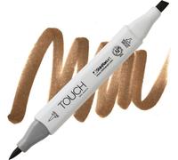 Pinceau et ciseau double face TOUCH, BR92 Chocolat