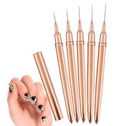Pinceau Fin Pour, Ensemble De Stylos À Dessin Pour Ongles, 5 Pièces, Pinceaux À Rayures Pour, Pinceau De Dessin De Détail 5/8/13/20/25mm, Ensemble De Stylos De Conception D'art De