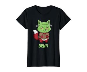 Pinceau Fox Frankenstein Halloween T-Shirt Graphique avec Valeur, Femme, Noir, S