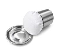 Pinceau graisse pour crêpes en acier inoxydable, résistant à la chaleur | Textile absorbant, lave-vaisselle, huile homogène, anti-brûlures, nettoyage rapide, résistant intensif. Cuisine, crêperie pro