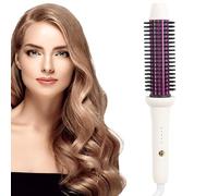Pinceau ionique pour, brosse de lissage thermique avec ions négatifs avec peigne en fer de voyage de 28 mm, outils de repassage pour le coiffage pour les femmes pour l'hôtel et la chambre