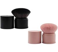 Pinceau Kabuki Rétractable Pour Fond De Teint - Pour Poudre Minérale, Contouring, Crème