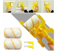 Pinceau latéral intégré Rouleau de Peinture Paint Edger Jaune Protection latérale pour plafond et mur