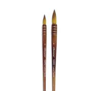 Pinceau Leonard Serie 100RO .Pinceau Lavis Fauve Aquarelle en Fibre Synthetic N° 0 4 Set 2 Pinceaux + 1