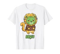 Pinceau Lion Frankenstein Halloween T-Shirt Graphique avec Valeur, Homme, Blanc, S