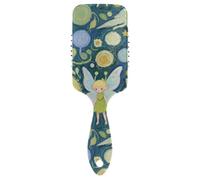 Pinceau lisse pour peinture artistique Fleur bleue Elfe pour massage du cuir chevelu pour la croissance des cheveux avec poignée ergonomique cepillo para pelo rizado