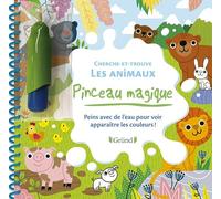 Pinceau magique : Cherche-et-trouve les animaux - Livre Coloriage magique à l'eau avec un pinceau - À partir de 3 ans