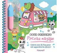 Grund – Livre de coloriages magiques à l'eau Pinceau magique Doux printemps, avec pinceau 3+