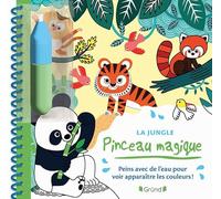 Pinceau magique - La jungle - Livre coloriage magique à l'eau avec un pinceau - À partir de 3 ans