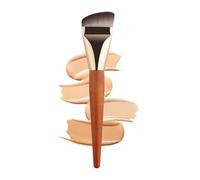 Pinceau mélangeur pour fond de teint | Pinceau surligneur avec manche en bois | Outil de maquillage du visage - Brosse professionnelle pour liquide, crème, poudre, mélange, bouffant
