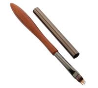 Pinceau Nail Art Marron en Bois, Large, pour Dégradés et Tracés | Design Léger et Multifonction, Usage Salon Professionnel et Maison, Style Élégant pour Femmes