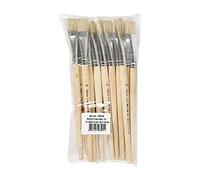 Creativ Company Pinceaux Nature Line plats taille 14 manches courtes 12 pièces marron