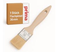 Pinceau plat 36 mm | Pinceau à peinture et à lasure | Qualité professionnelle | Poils synthétiques/naturels | Manche en bois | Pour vernis et lasures (1 pièce, 36 mm)