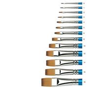 Winsor & Newton Cotman Pinceau Aquarelle Série 555 Plat Court Manche Long N°16