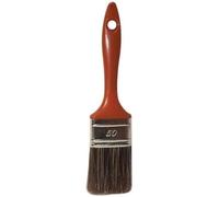 Pinceau plat spécial lasure SAVY - 50mm - Marron - Manche en polypropylène