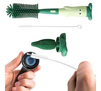 Pinceau pour biberon | Ensemble de brosses pour biberon en silicone - Nettoyant pour biberon à long manche et base pour laver les , les pailles, les bouteilles d'eau de bébé Delr