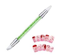 Pinceau pour - Buscinets à double stylo à ongles avec poignée en strass | Bien brosses à sculpture pour le façonnage de vernis à ongles en gel d'art 3D, détails de dessin d'arrivée