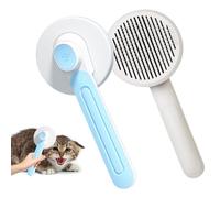 Pinceau pour chat intérieur, peigne pour pellicules | Peigne de toilettage Slicker avec bouton - Démêleur à nœuds, outil d'épilation, brosse de sous-règlement pour animaux de compagnie pour toutes les