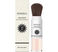 Pinceau pour écran solaire en poudre minérale, léger et respirant, fixateur solaire longue tenue, résistant à l'eau et à la transpiration, idéal pour la plage, les voyages et le quotidien.