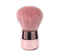 Pinceau pour fard à joues avec poignée pour nail art - Multifonction - Kabuki - Maquillage pour poudre libre - Outil de beauté portable - Nettoyage facile - Polyvalent - Or rose