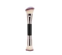 Pinceau pour les yeux, outil de contour, applicateur de maquillage, design à double extrémité, poils synthétiques doux, taille compacte, routine de beauté quotidienne, fabriqué en fibre artificielle