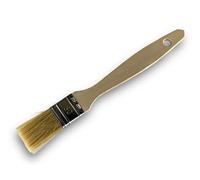 Pinceau Queue de morue | Lot de 12 | Soie Blanche | Largeur 30 mm | Multi Support | Peinture Huile Acrylique Vernis émaux Colle lasure Teinture apprêt résine | Kibros 320_30x12