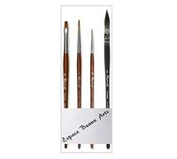 Pinceau Raphael LAVIS SOFTAQUA.SÉRIE 805 Vegans. N°0 + Raphael Pinceau Série 8504 MARTRE IMTATION. N° 0/2. 2 et Raphael Série 8534 N° 6