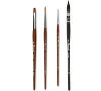 Pinceau Raphael LAVIS SOFTAQUA.SÉRIE 805 Vegans. N°0 + Série 8504 MARTRE IMTATION. N° 0/2. 2 et Série 8534 N° 6