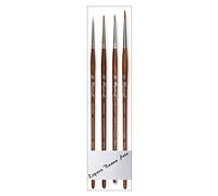 Pinceau Raphael Série 8504 MARTRE IMTATION Sable, Set 4 pcs 6/0 , 3/0, 2/0 ,0. (Raphael France)