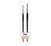 Pinceau Raphael Series 8404,kolinsky Rouge Sable Pinceau Set 2 pcs,Taille 1, 2