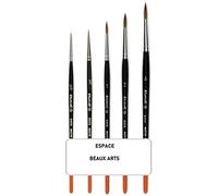 Pinceau Raphael Series 8404 ,kolinsky Rouge Sable Pinceau ,Set 5 pcs, 5/0, 3/0, 1, 2, 3 . Raphael France (France Import)