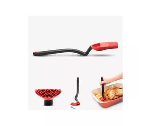 Pinceau silicone avec réservoir DREAMFARM rouge