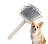 Pinceau Slicker pour chien, brosse Slicker pour animaux de compagnie - Pinceau Slicker - Les animaux prennent soin du peigne, outil doux avec manche en bois pour les petites races de taille moyenne et