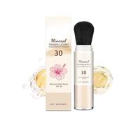 Pinceau Solaire en Poudre Minérale SPF 30, Beach Essentials, Poudre Solaire Minérale à l'Oxyde de Zinc SPF, Écran Solaire de Voyage, Protection Solaire à Appliquer au Pinceau pour Visage et Corps (1)