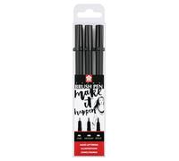 Sakura Pinceau stylet Pigma – Set de 3 Noir