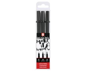 Pinceau Stylet Sakura Pigma Set de 3 Noir