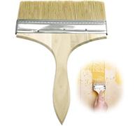 Pinceau surface 200 mm spalter plat, manche bois, couverture large meubles/murs/clôtures, lasure extérieure Label