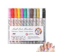 Pinceaux à ongles, ensemble multi-couleurs à séchage rapide à pointe fine pour manucure | stylo à poinçonnage des ongles imperméable - Beauté et soins personnels Salon domestique acrylique sculpture