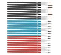 Pinceaux à Peinture, Ensemble de Pinceaux de Détail, Pinceaux Miniatures avec 30 Petits Détails pour Petites Sculptures (Noir000# Bleu00# Rouge0#10 pièces chacune)
