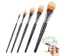 Pinceaux Aquarelle - Ensemble D'outils De Peinture 5 Pièces | Brosse Peigne À Poils Fins Kit Créatif pour Artistes Débutants Fourniture Portable Les Voyages en Studio Ou Salle Classe Plein Air