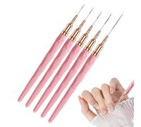 Pinceaux de design pour ongles, pinceaux à pointe fine, tailles 7/9/11/15/25 mm, outils de conception de vernis à ongles gel UV pour les lignes longues, détails fins, dessin fin