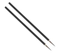 Pinceaux de Détail pour Céramique, Lot de 2, Manche en Bois Foncé