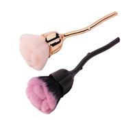 Pinceaux De Manucure 2 Pièces, Brosse De Manucure Pétale De Rose, Brosse D'Outil D'Époussetage De Manucure, Accessoires De Manucure, Brosse D'Outil De Maquillage