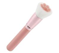 Pinceaux de maquillage mignons 6, 5 pouces patte de chat pinceaux maquillage en poudre moelleuse pour poudre du visage, fard à joues, ombre et contour brosse moelleuse